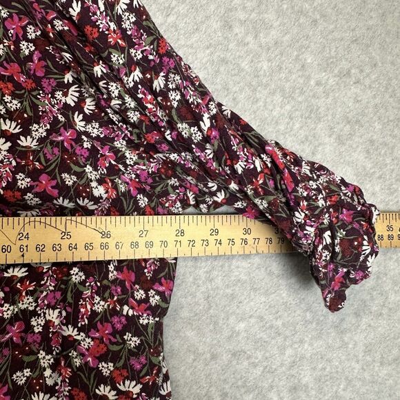 Draper James Plus Size 3X Multi Color Floral Puff Sleeve Boho Fairy Blouse Top - Picture 5 of 12